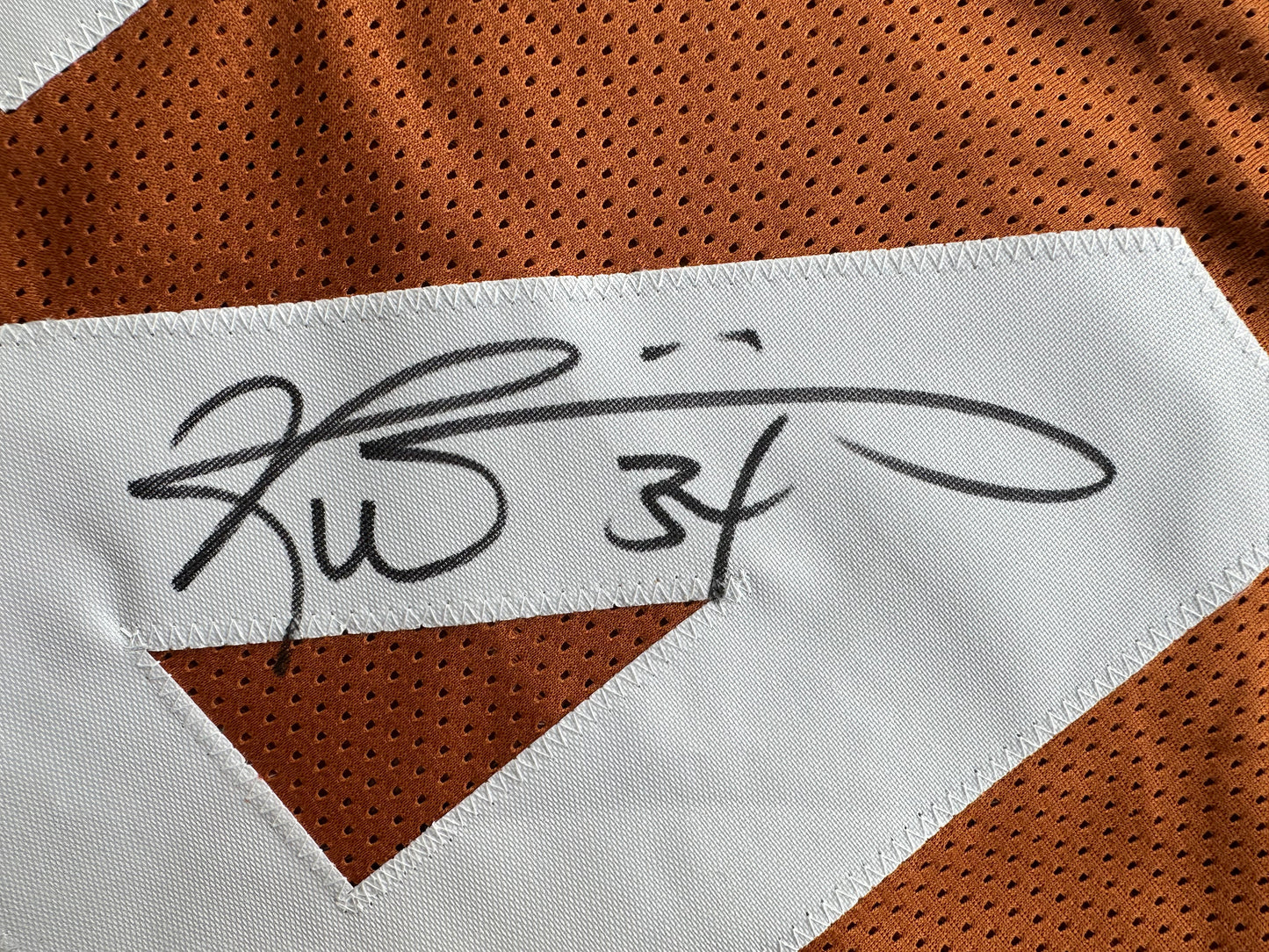RICKY WILLIAMS SIGNED ORANGE FOOTBALL JERSEY Texas Longhorns 3XL BAS COA