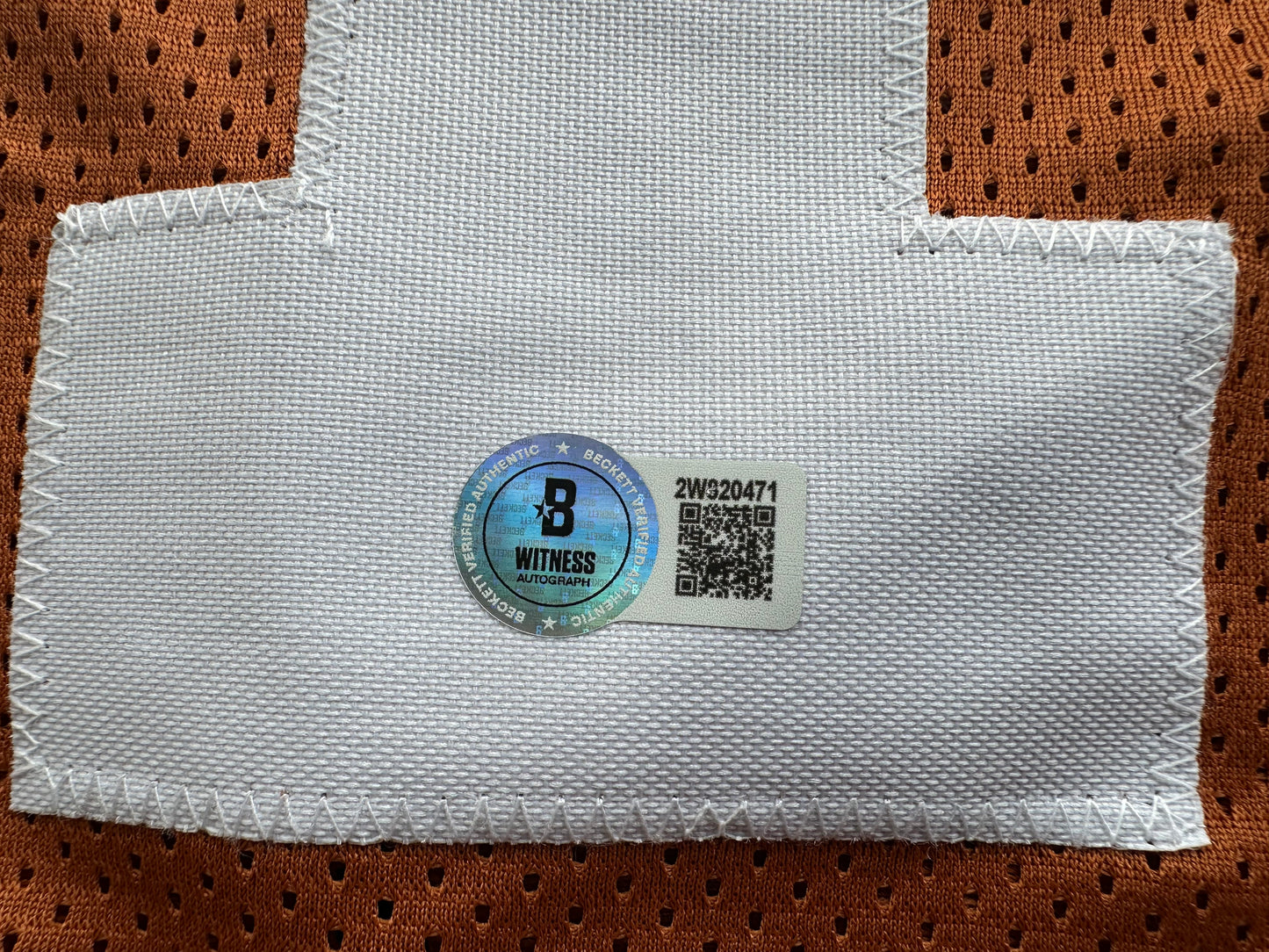 RICKY WILLIAMS SIGNED ORANGE FOOTBALL JERSEY Texas Longhorns 3XL BAS COA