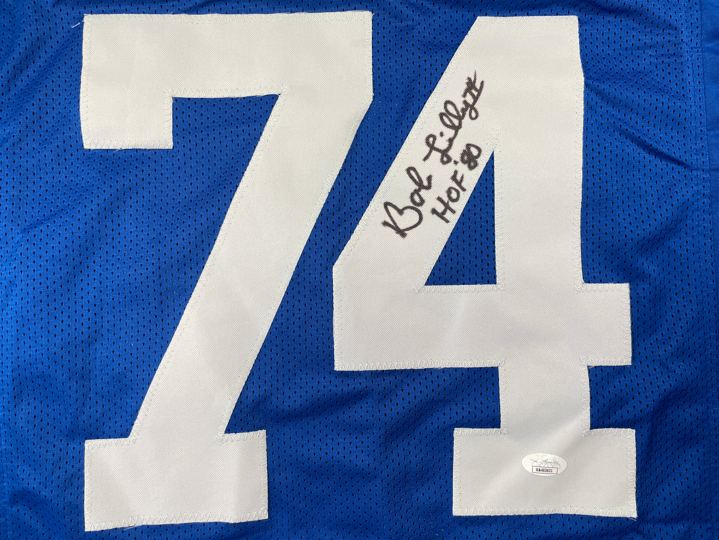BOB LILLY DALLAS COWBOYS SIGNED Throwback JERSEY w/HOF80 JSA COA