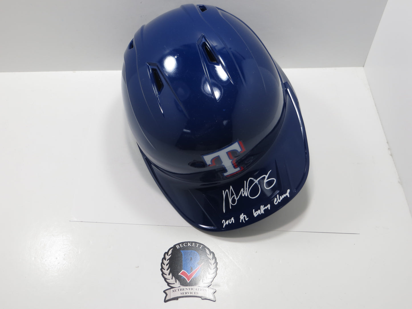 MICHAEL YOUNG TEXAS RANGERS FULL SIZE BATTING HELMET w/INSC BAS COA in Shop