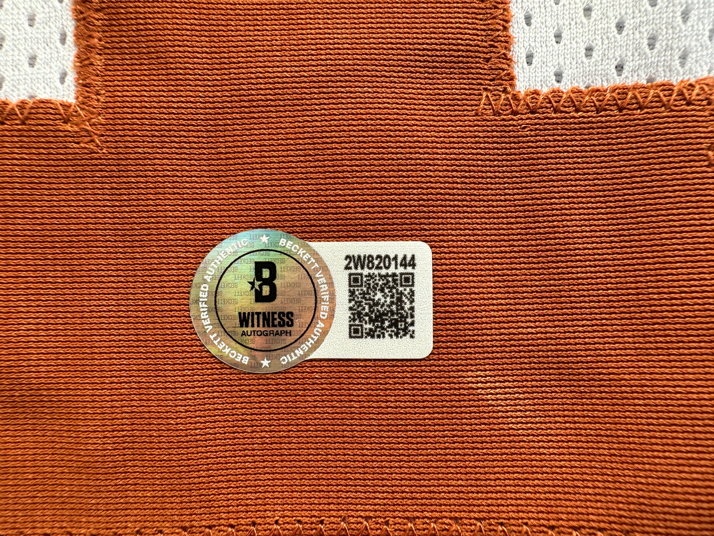 RICKY WILLIAMS SIGNED WHITE FOOTBALL JERSEY Texas Longhorns w/ "98 Heisman" BAS