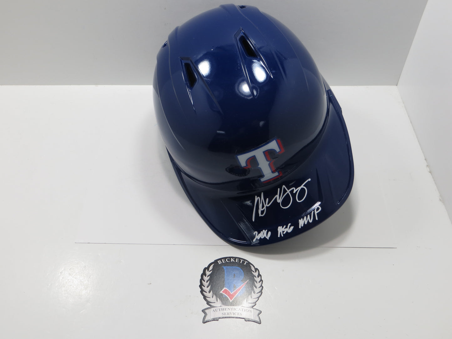 MICHAEL YOUNG TEXAS RANGERS FULL SIZE BATTING HELMET w/ASGMVP BAS COA