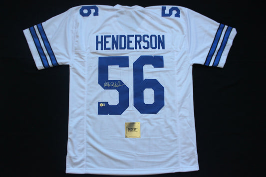 THOMAS HOLLYWOOD HENDERSON DALLAS COWBOYS SIGNED White JERSEY BAS