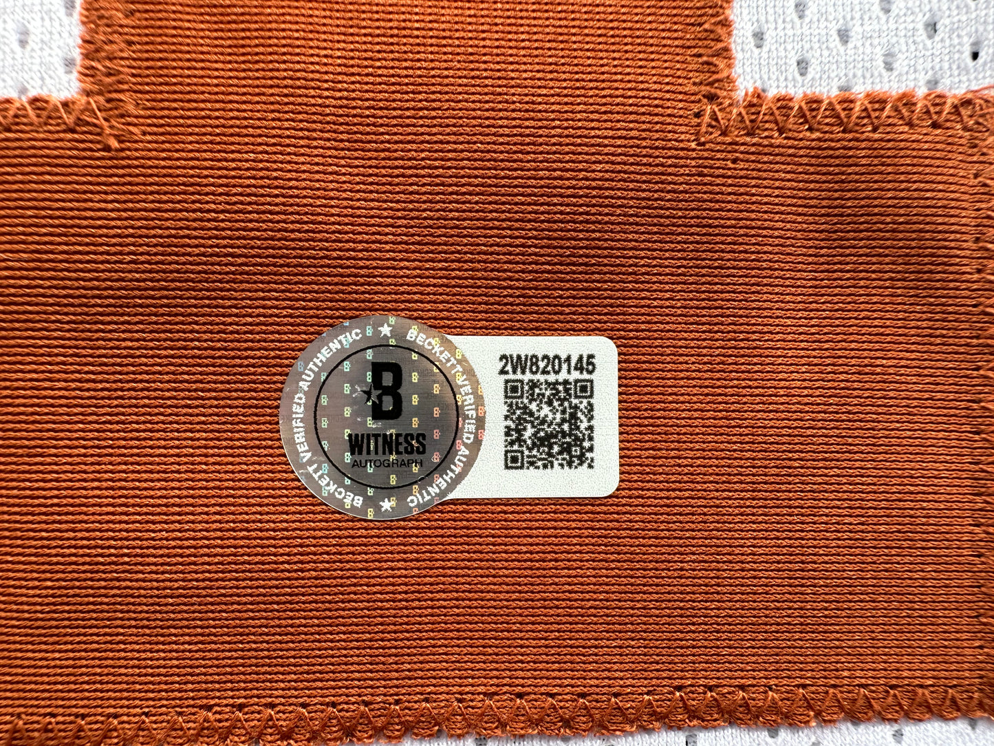 RICKY WILLIAMS SIGNED WHITE FOOTBALL JERSEY Texas Longhorns w/ "98 Heisman" BAS