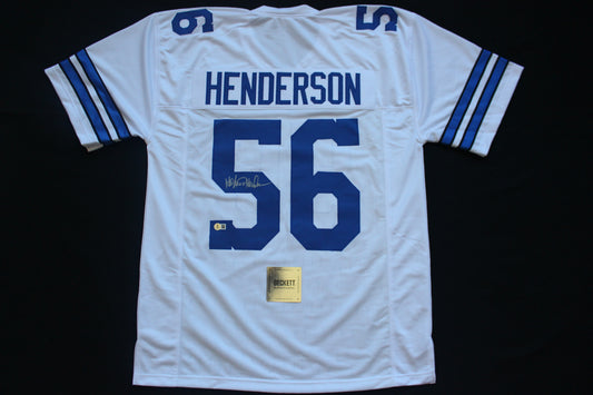 THOMAS HOLLYWOOD HENDERSON DALLAS COWBOYS SIGNED White JERSEY BAS