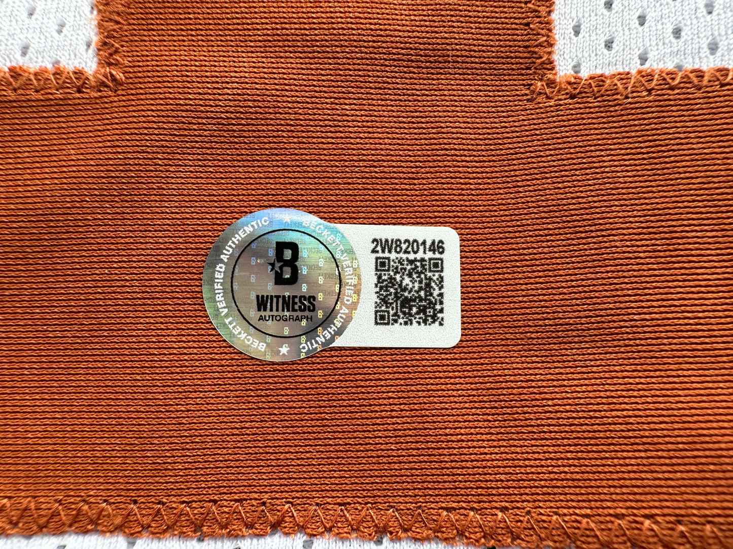 RICKY WILLIAMS SIGNED WHITE FOOTBALL JERSEY Texas Longhorns w/ "98 Heisman" BAS