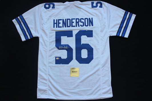 THOMAS HOLLYWOOD HENDERSON DALLAS COWBOYS SIGNED White JERSEY BAS