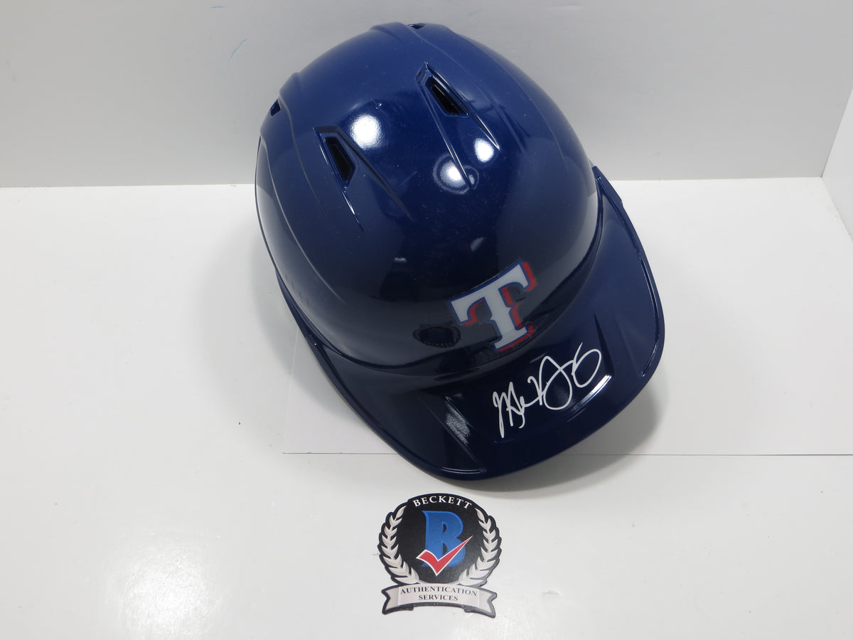 MICHAEL YOUNG TEXAS RANGERS FULL SIZE BATTING HELMET BAS COA