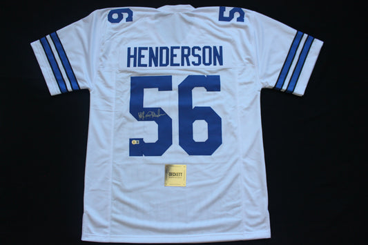 THOMAS HOLLYWOOD HENDERSON DALLAS COWBOYS SIGNED White JERSEY BAS