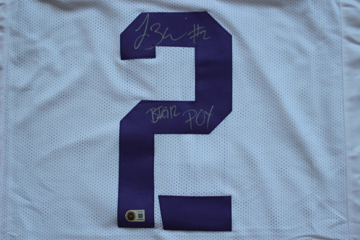 TREVONE BOYKIN TCU HORNED FROGS SIGNED WHITE JERSEY wBIG12POY BAS