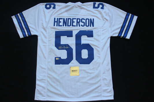 THOMAS HOLLYWOOD HENDERSON DALLAS COWBOYS SIGNED White JERSEY BAS
