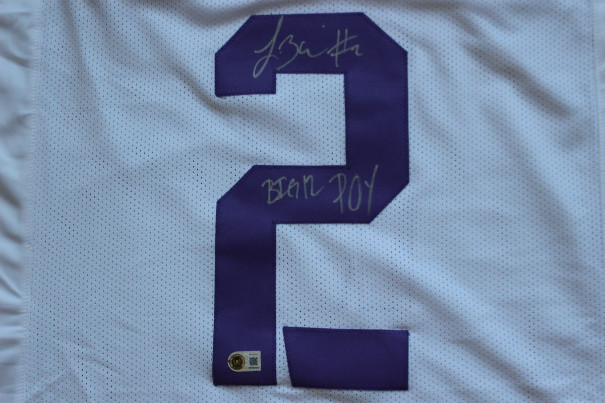 TREVONE BOYKIN TCU HORNED FROGS SIGNED WHITE JERSEY wBIG12POY BAS