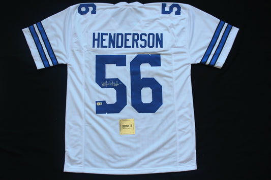 THOMAS HOLLYWOOD HENDERSON DALLAS COWBOYS SIGNED White JERSEY BAS
