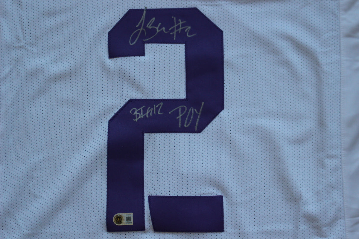TREVONE BOYKIN TCU HORNED FROGS SIGNED WHITE JERSEY wBIG12POY BAS