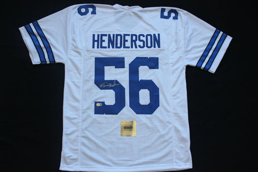 THOMAS HOLLYWOOD HENDERSON DALLAS COWBOYS SIGNED White JERSEY BAS