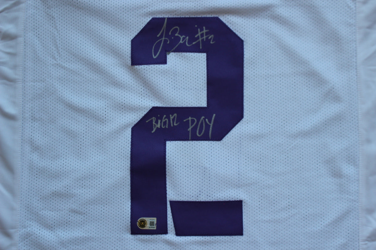 TREVONE BOYKIN TCU HORNED FROGS SIGNED WHITE JERSEY wBIG12POY BAS