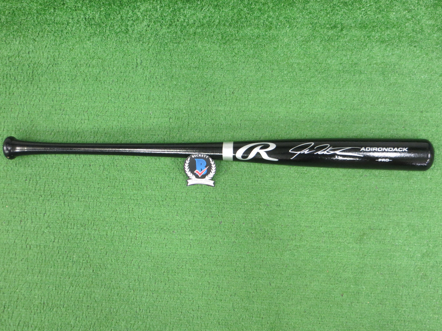 JOSH HAMILTON TEXAS RANGERS SIGNED BLACK RAWLINGS BASEBALL BAT BAS