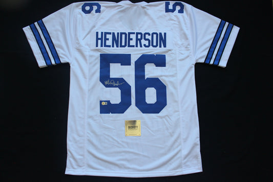 THOMAS HOLLYWOOD HENDERSON DALLAS COWBOYS SIGNED White JERSEY BAS