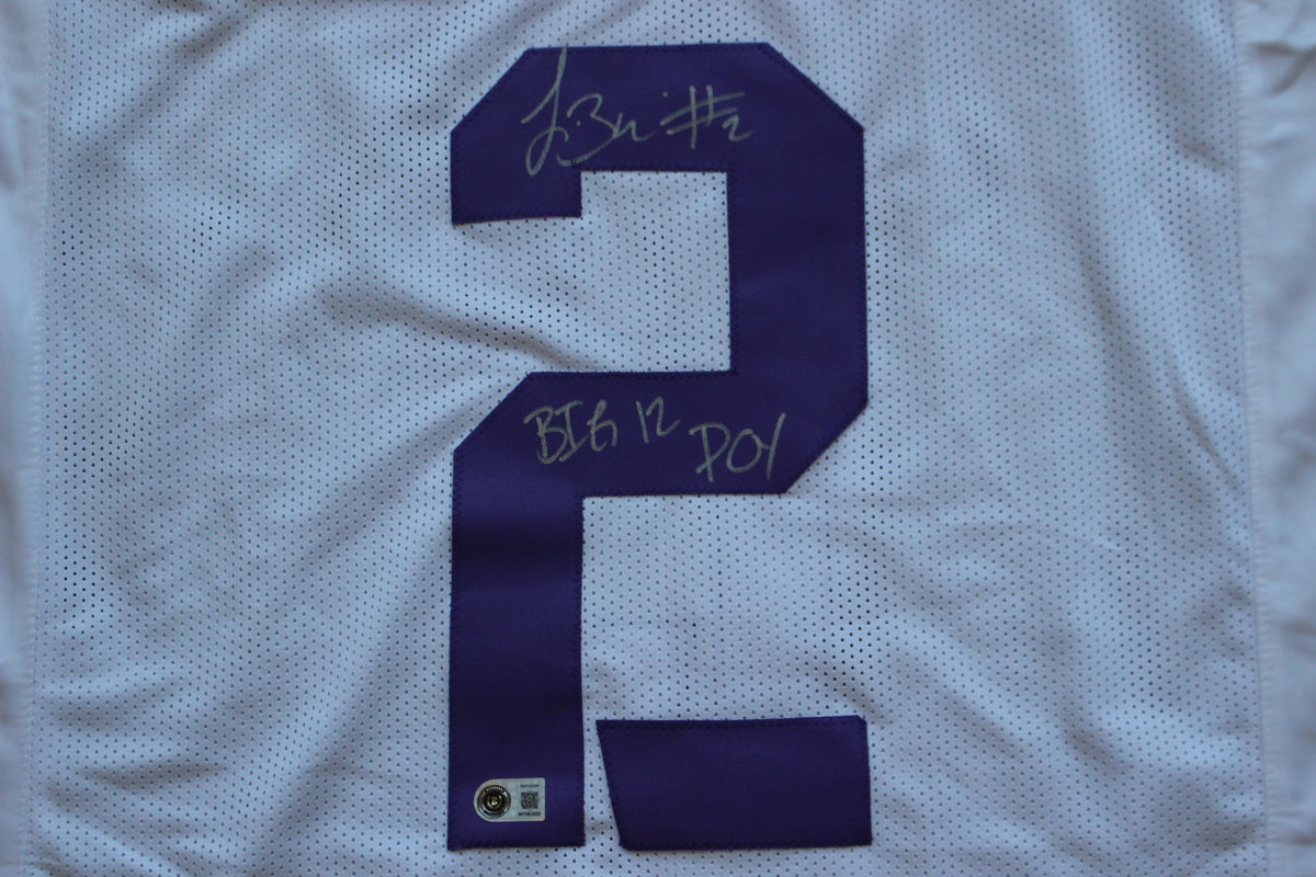 TREVONE BOYKIN TCU HORNED FROGS SIGNED WHITE JERSEY wBIG12POY BAS