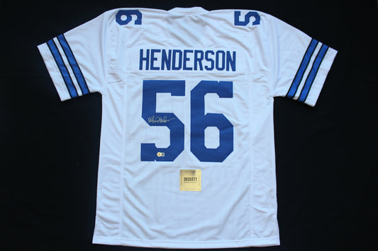 THOMAS HOLLYWOOD HENDERSON DALLAS COWBOYS SIGNED White JERSEY BAS