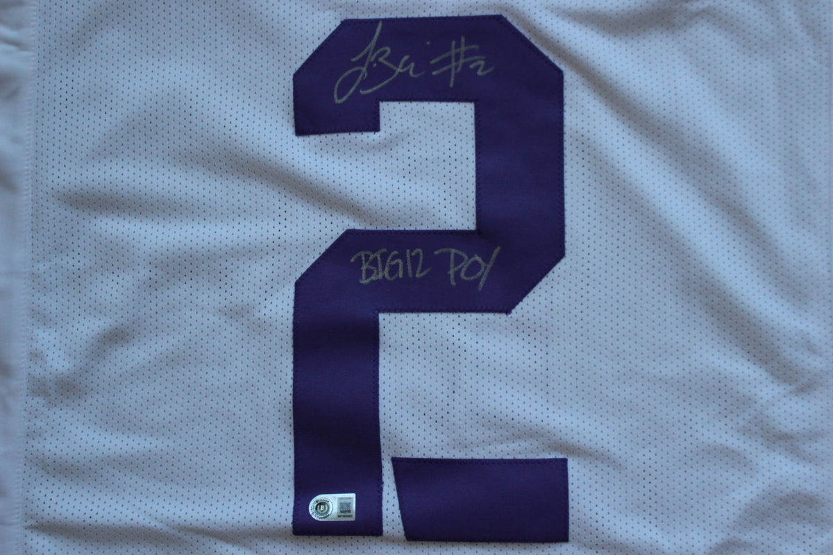 TREVONE BOYKIN TCU HORNED FROGS SIGNED WHITE JERSEY wBIG12POY BAS