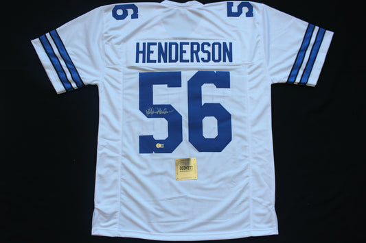 THOMAS HOLLYWOOD HENDERSON DALLAS COWBOYS SIGNED White JERSEY BAS