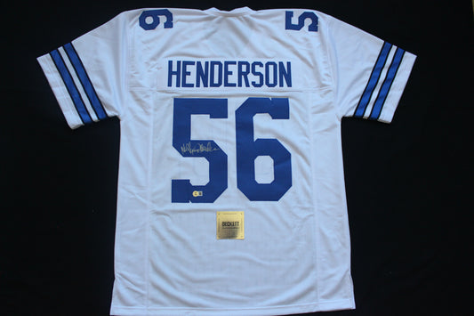 THOMAS HOLLYWOOD HENDERSON DALLAS COWBOYS SIGNED White JERSEY BAS