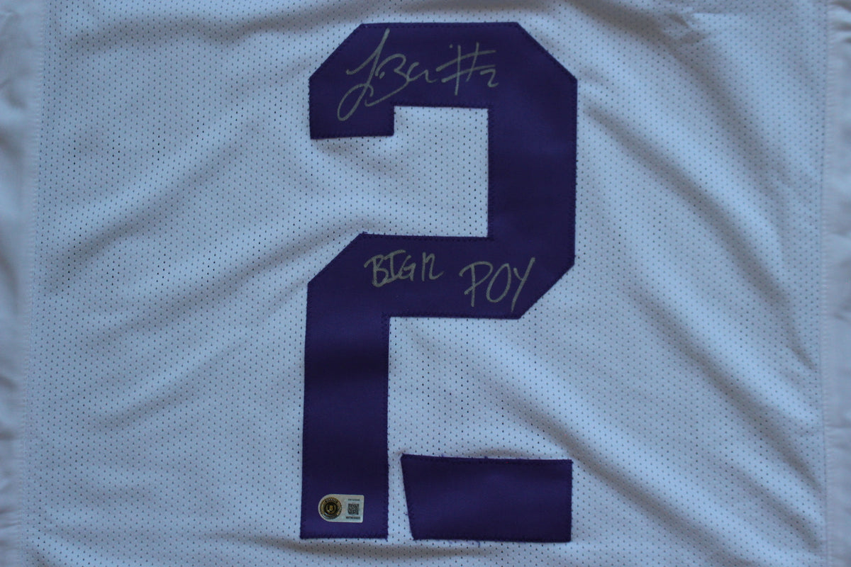 TREVONE BOYKIN TCU HORNED FROGS SIGNED WHITE JERSEY wBIG12POY BAS