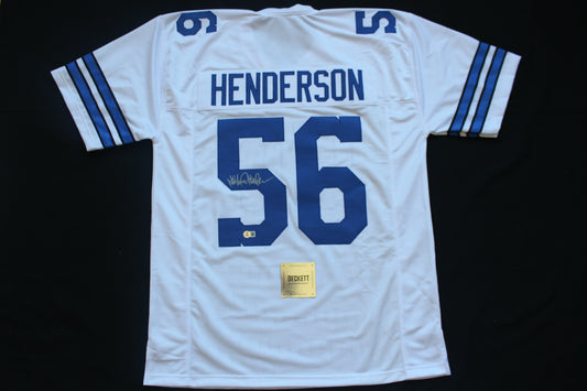 THOMAS HOLLYWOOD HENDERSON DALLAS COWBOYS SIGNED White JERSEY BAS
