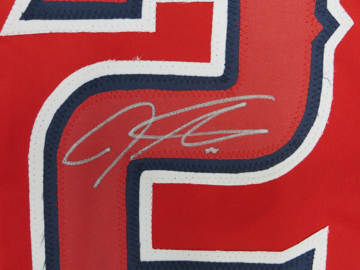 JOSH HAMILTON LOS ANGELES ANGELS SIGNED JERSEY size XL BAS COA