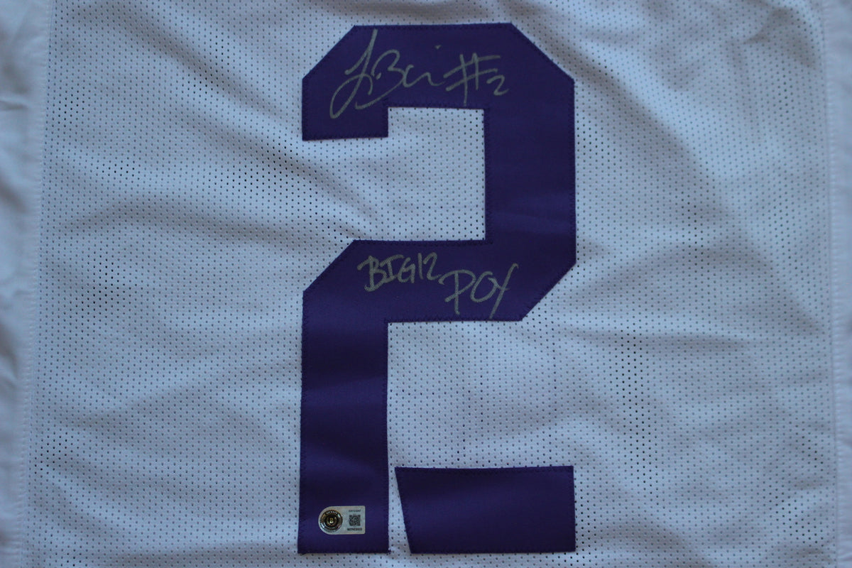 TREVONE BOYKIN TCU HORNED FROGS SIGNED WHITE JERSEY wBIG12POY BAS