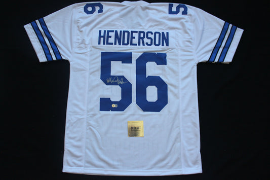 THOMAS HOLLYWOOD HENDERSON DALLAS COWBOYS SIGNED White JERSEY BAS