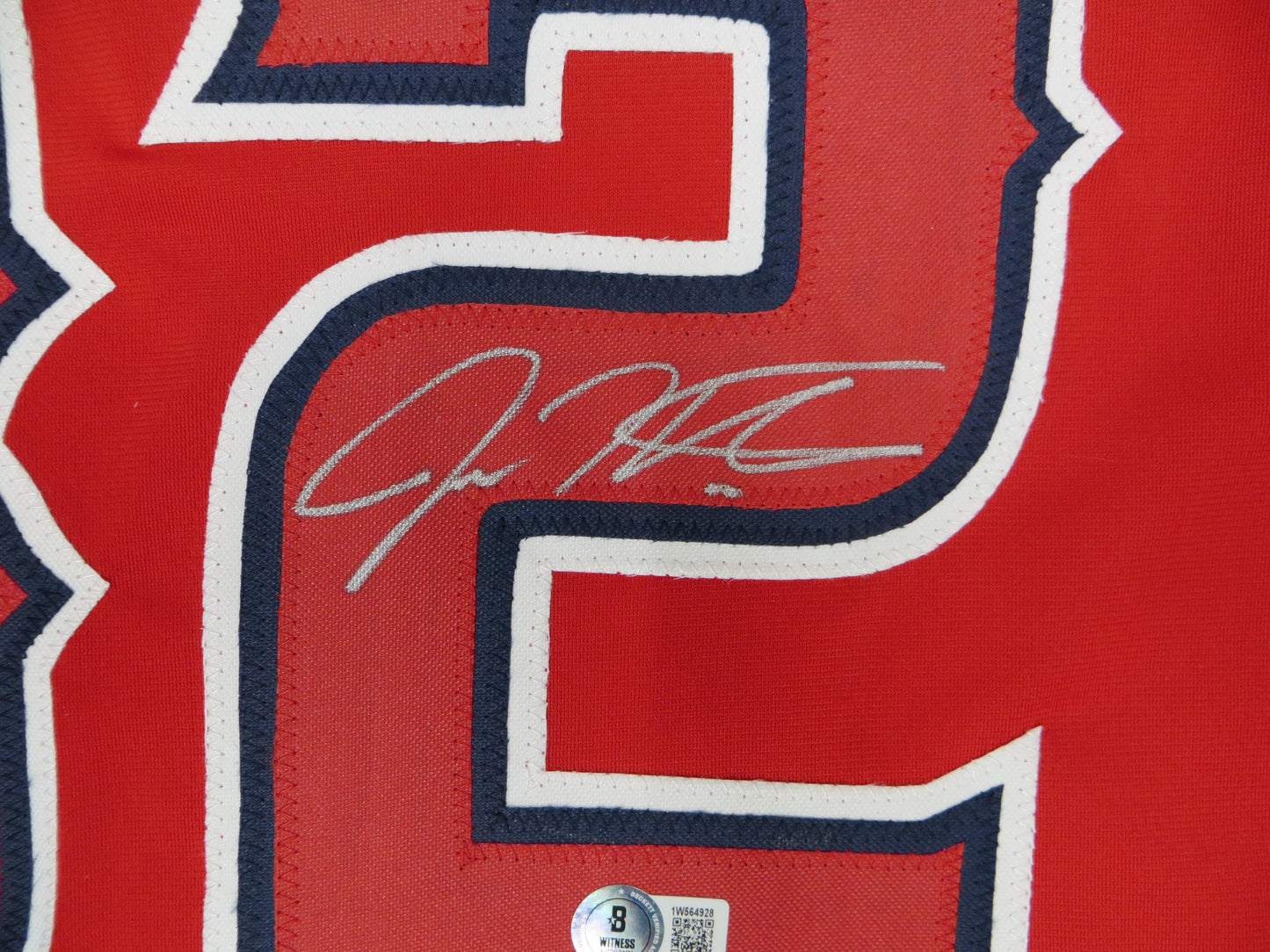 JOSH HAMILTON LOS ANGELES ANGELS SIGNED JERSEY size XL BAS COA