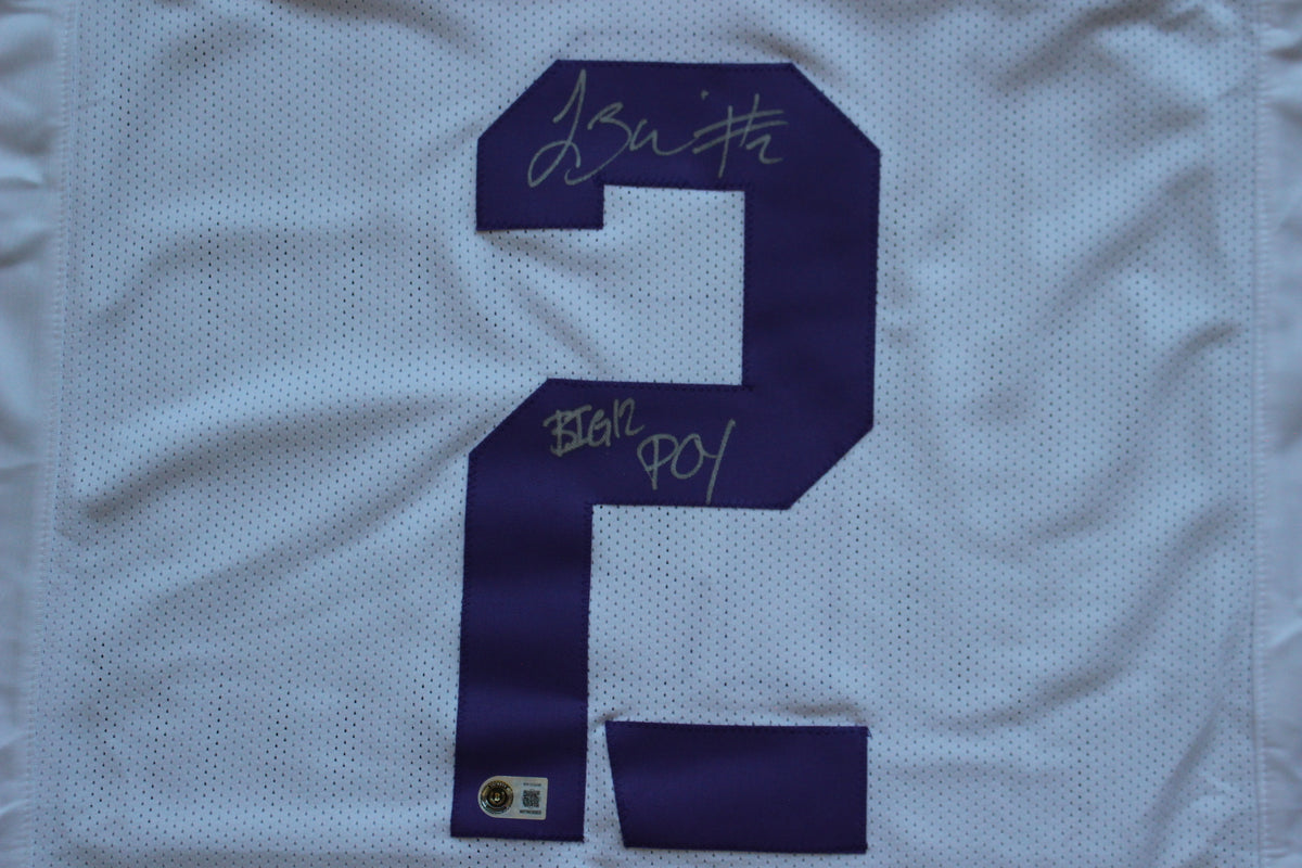 TREVONE BOYKIN TCU HORNED FROGS SIGNED WHITE JERSEY wBIG12POY BAS