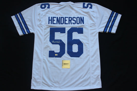 THOMAS HOLLYWOOD HENDERSON DALLAS COWBOYS SIGNED White JERSEY BAS