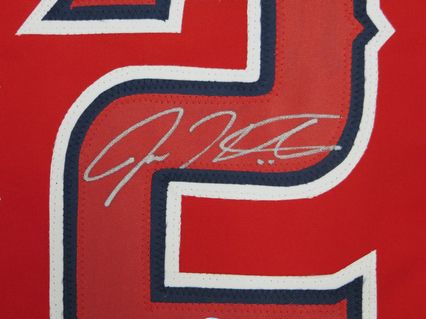 JOSH HAMILTON LOS ANGELES ANGELS SIGNED JERSEY size XL BAS COA