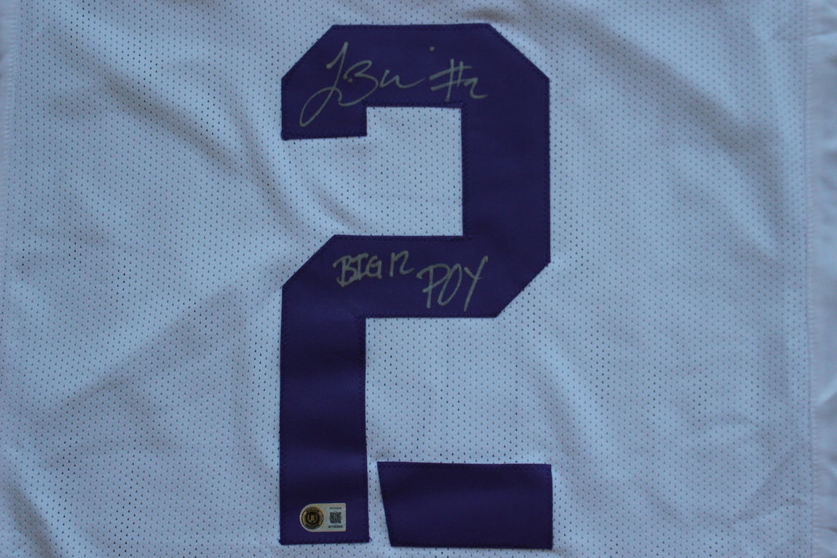 TREVONE BOYKIN TCU HORNED FROGS SIGNED WHITE JERSEY wBIG12POY BAS