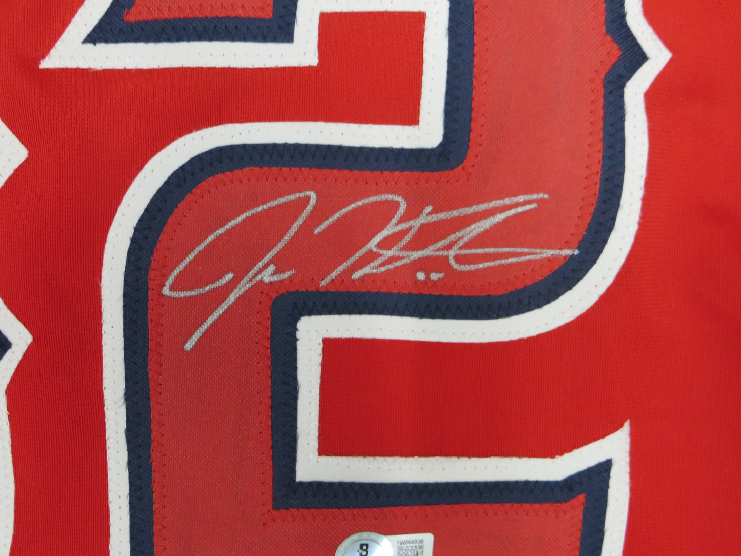 JOSH HAMILTON LOS ANGELES ANGELS SIGNED JERSEY size XL BAS COA