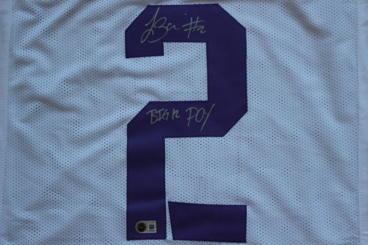 TREVONE BOYKIN TCU HORNED FROGS SIGNED WHITE JERSEY wBIG12POY BAS