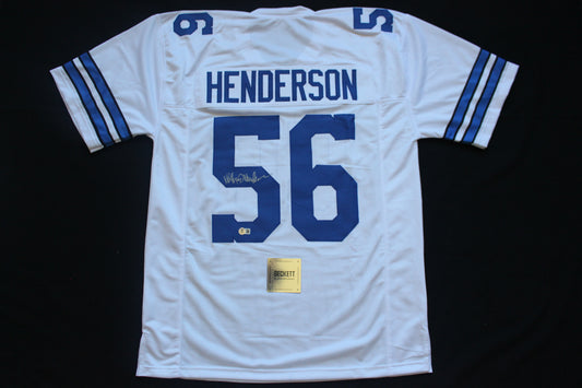 THOMAS HOLLYWOOD HENDERSON DALLAS COWBOYS SIGNED White JERSEY BAS