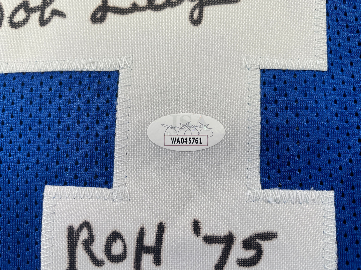 BOB LILLY DALLAS COWBOYS SIGNED Throwback JERSEY w/ROH75 JSA COA