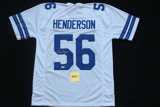 THOMAS HOLLYWOOD HENDERSON DALLAS COWBOYS SIGNED White JERSEY BAS