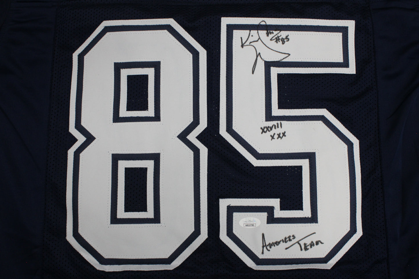 KEVIN WILLIAMS DALLAS COWBOYS SIGNED Blue JERSEY Hurricanes w/INSCs M JSA