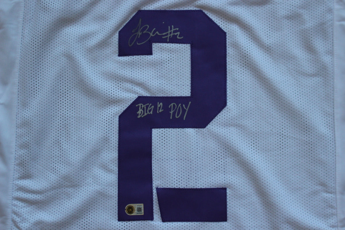 TREVONE BOYKIN TCU HORNED FROGS SIGNED WHITE JERSEY wBIG12POY BAS