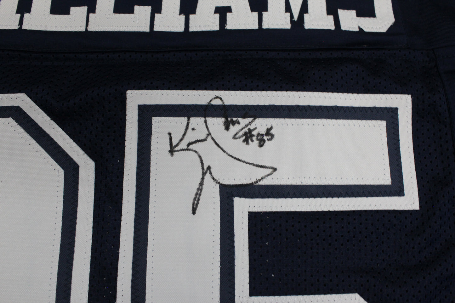 KEVIN WILLIAMS DALLAS COWBOYS SIGNED Blue JERSEY Hurricanes w/INSCs M JSA