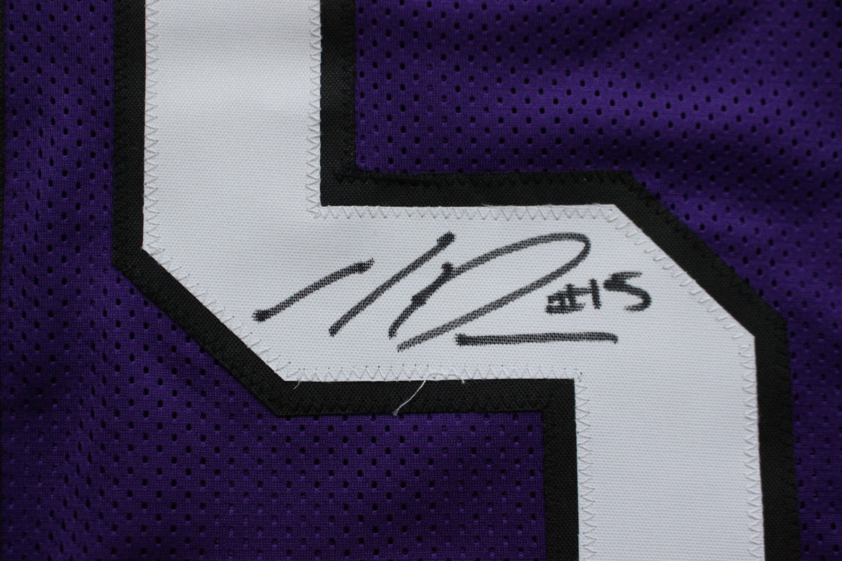 MAX DUGGAN TCU HORNED FROGS SIGNED Purple JERSEY BAS