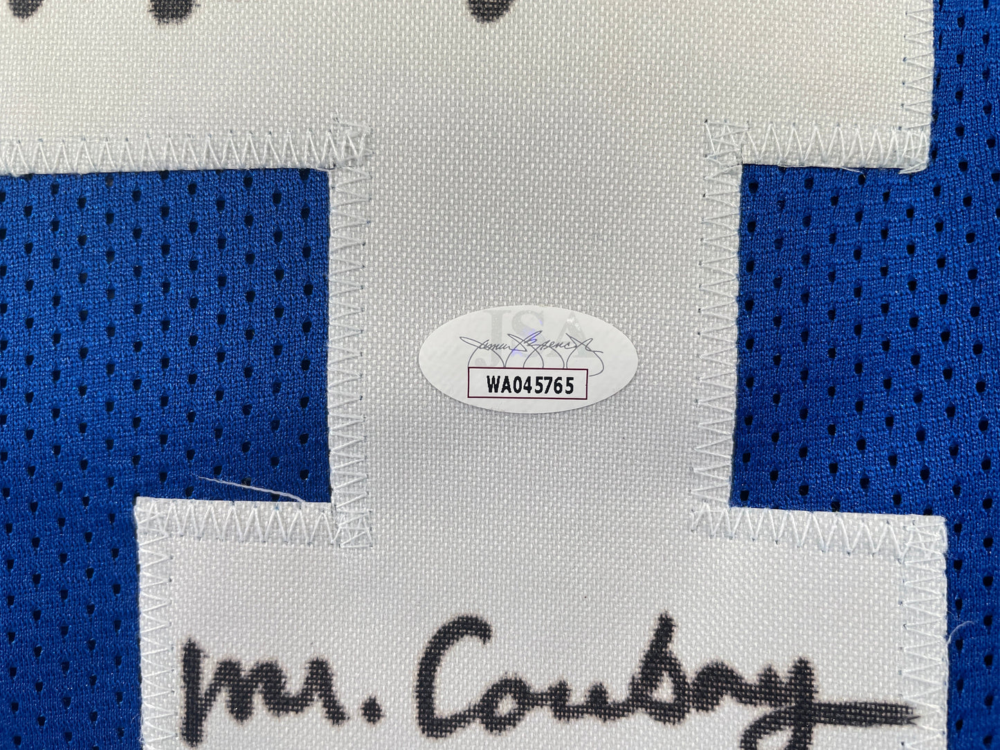 BOB LILLY DALLAS COWBOYS SIGNED Throwback JERSEY w/MrCowboy JSA COA