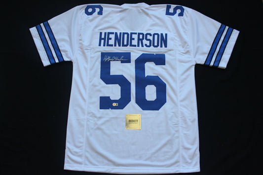 THOMAS HOLLYWOOD HENDERSON DALLAS COWBOYS SIGNED White JERSEY BAS