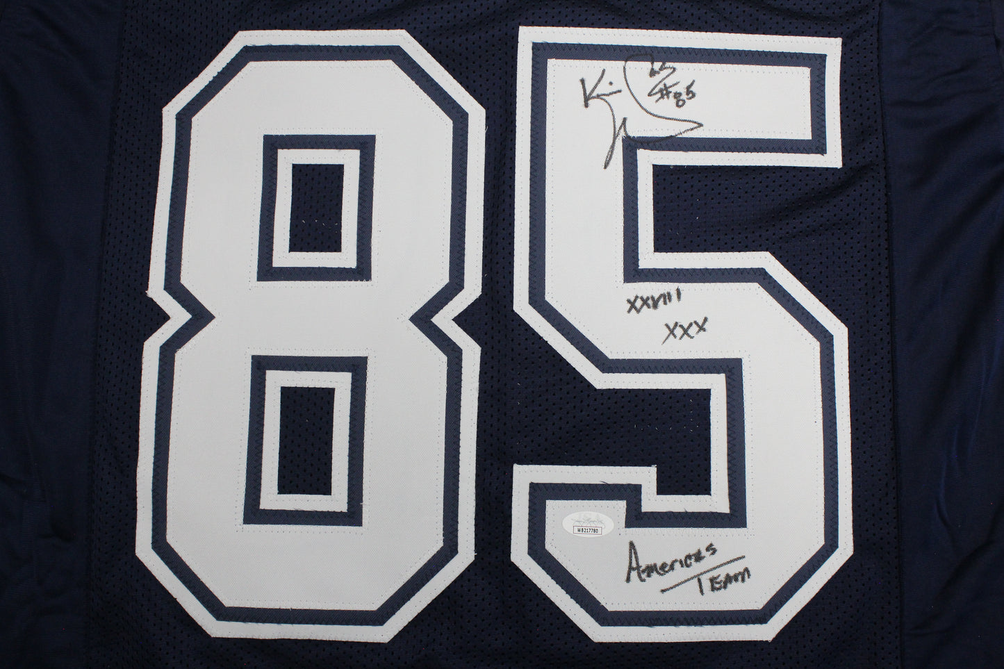 KEVIN WILLIAMS DALLAS COWBOYS SIGNED Blue JERSEY Hurricanes w/INSCs M JSA