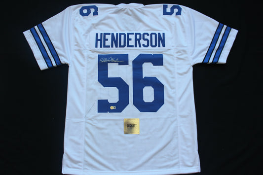 THOMAS HOLLYWOOD HENDERSON DALLAS COWBOYS SIGNED White JERSEY BAS